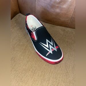 WWE Black and Red Slip-On Sneaker - one right shoe new without tags